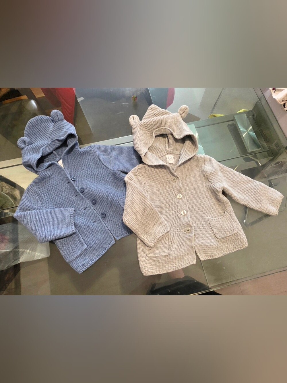 2 For 1  -pull Laine 12-18 Mois Babygap  Blue and Beige